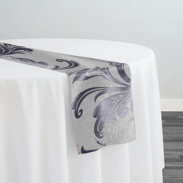 10pcs - Regal Jacquard (Reversible) Table Runner 14"x108" - Purple Grey