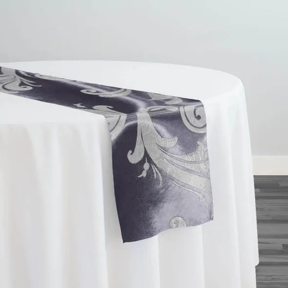 10pcs - Regal Jacquard (Reversible) Table Runner 14"x108" - Purple Grey