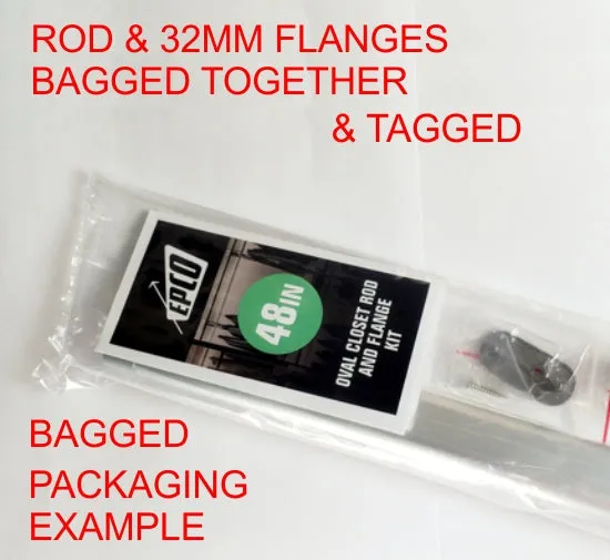 18 Inch Polished Chrome Oval Rod Kit