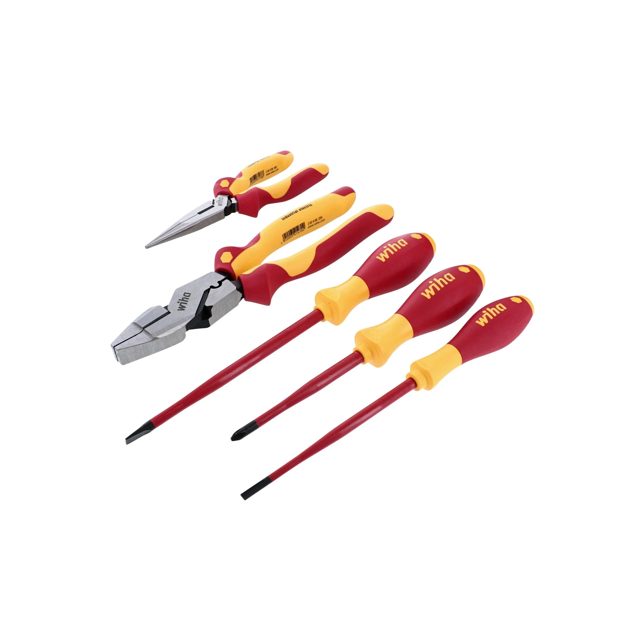 5 Piece Insulated Pliers and Cutters with SlimLine Screwdrivers Set