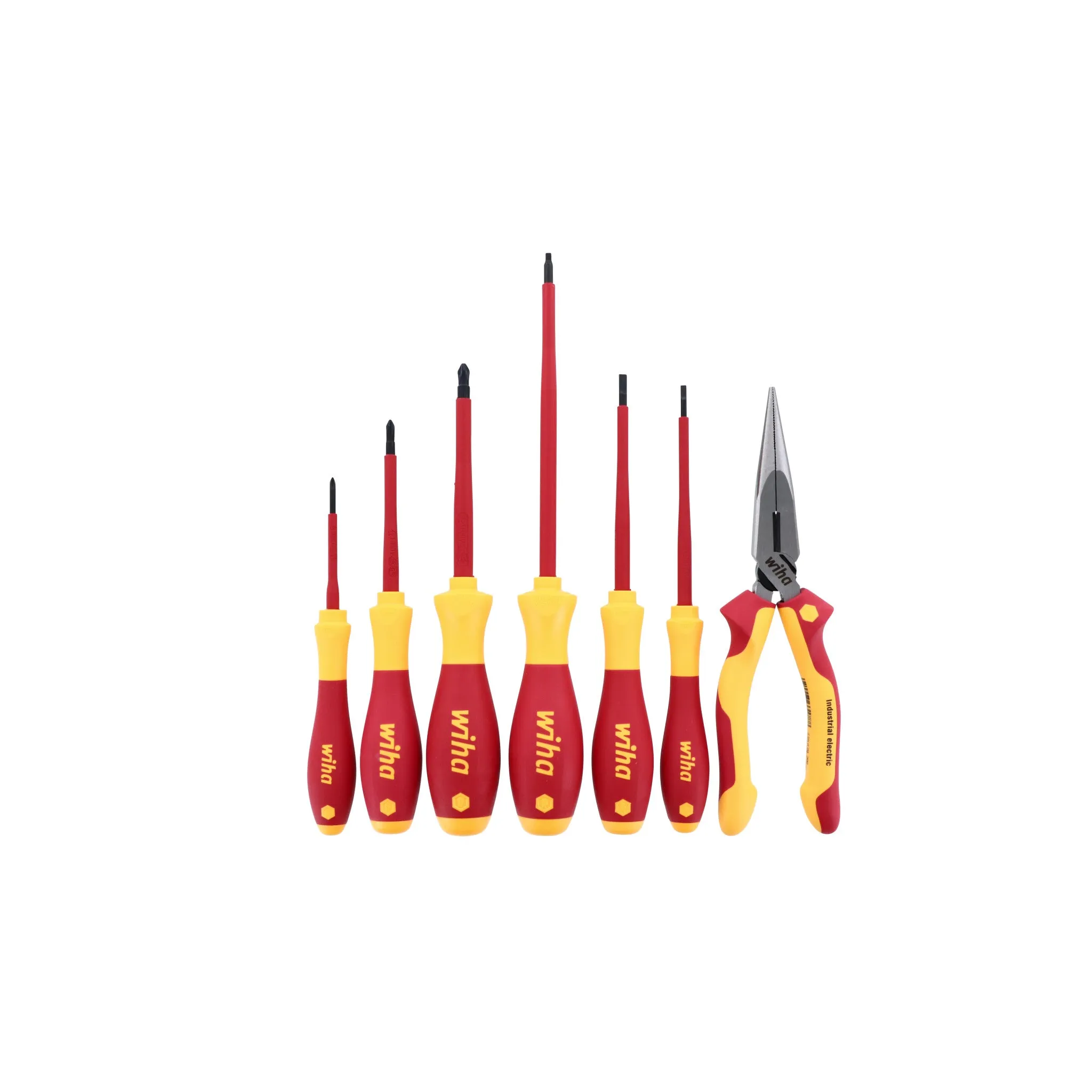 7 Piece Insulated SoftFinish Screwdriver and Long Nose Pliers Set