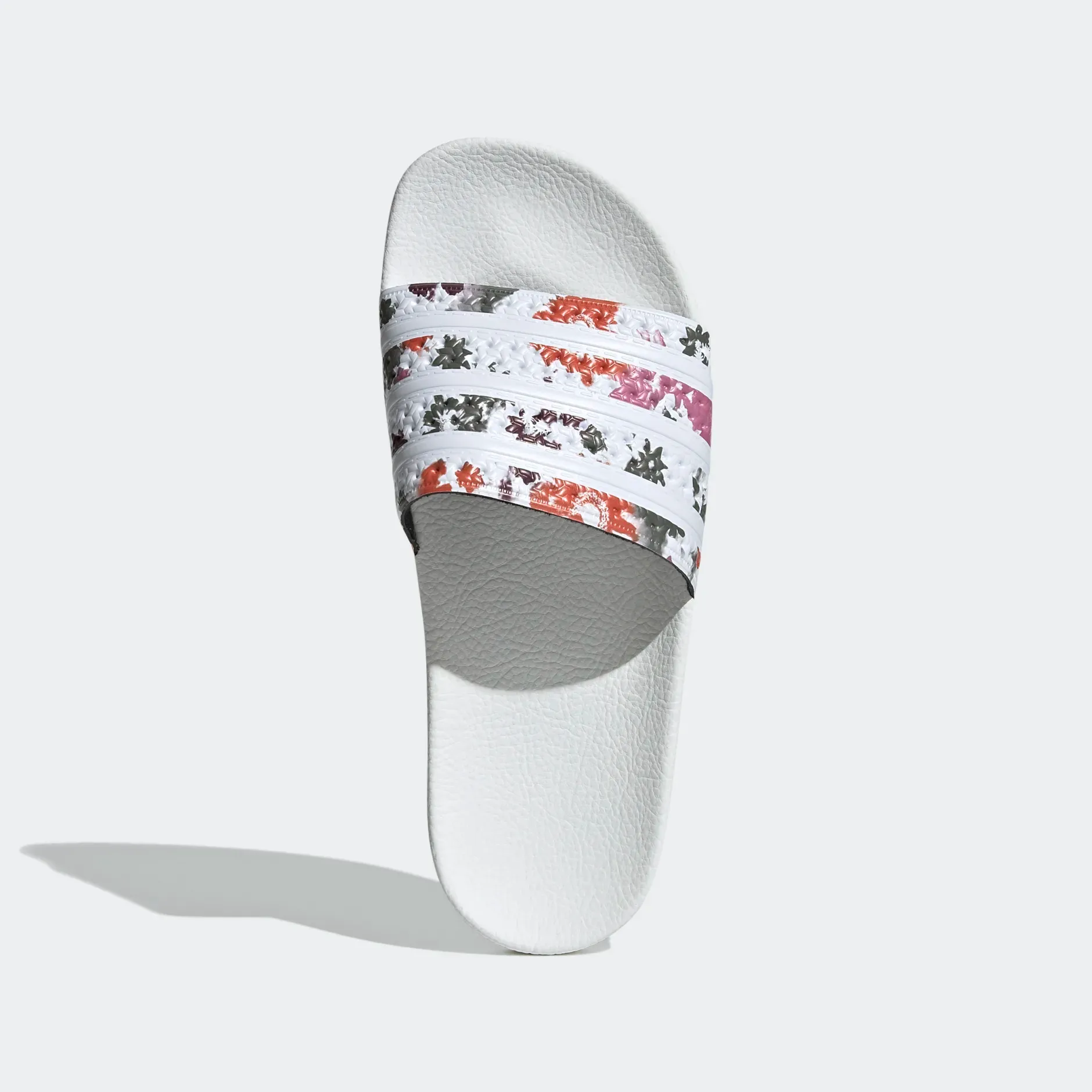 Adidas Women's Adilette Slides - Cloud White / Floral