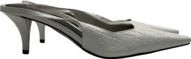 ASOS Strut Slingback Kitten Heeled Shoes In White UK 6 EU 39 👠