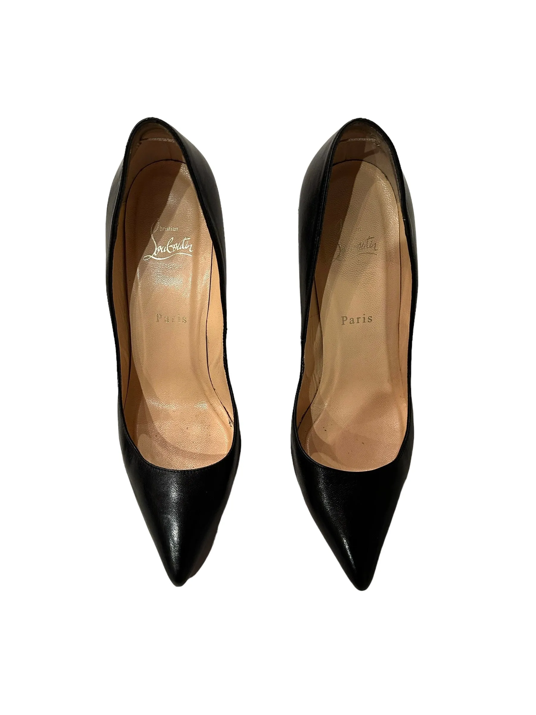 Black Leather Stilettos - 10