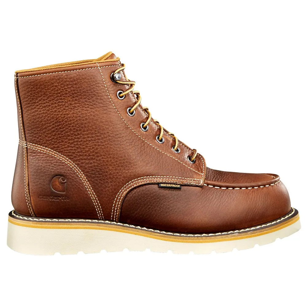 Carhartt Men's 6" Waterproof Steel Toe Moc Wedge Boots Medium/Wide ,  red