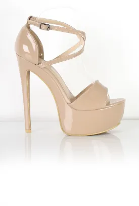 Clarie PU Strappy Platform Heels