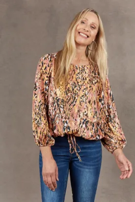 eb&ive - Mayan Drawstring Top - Ochre
