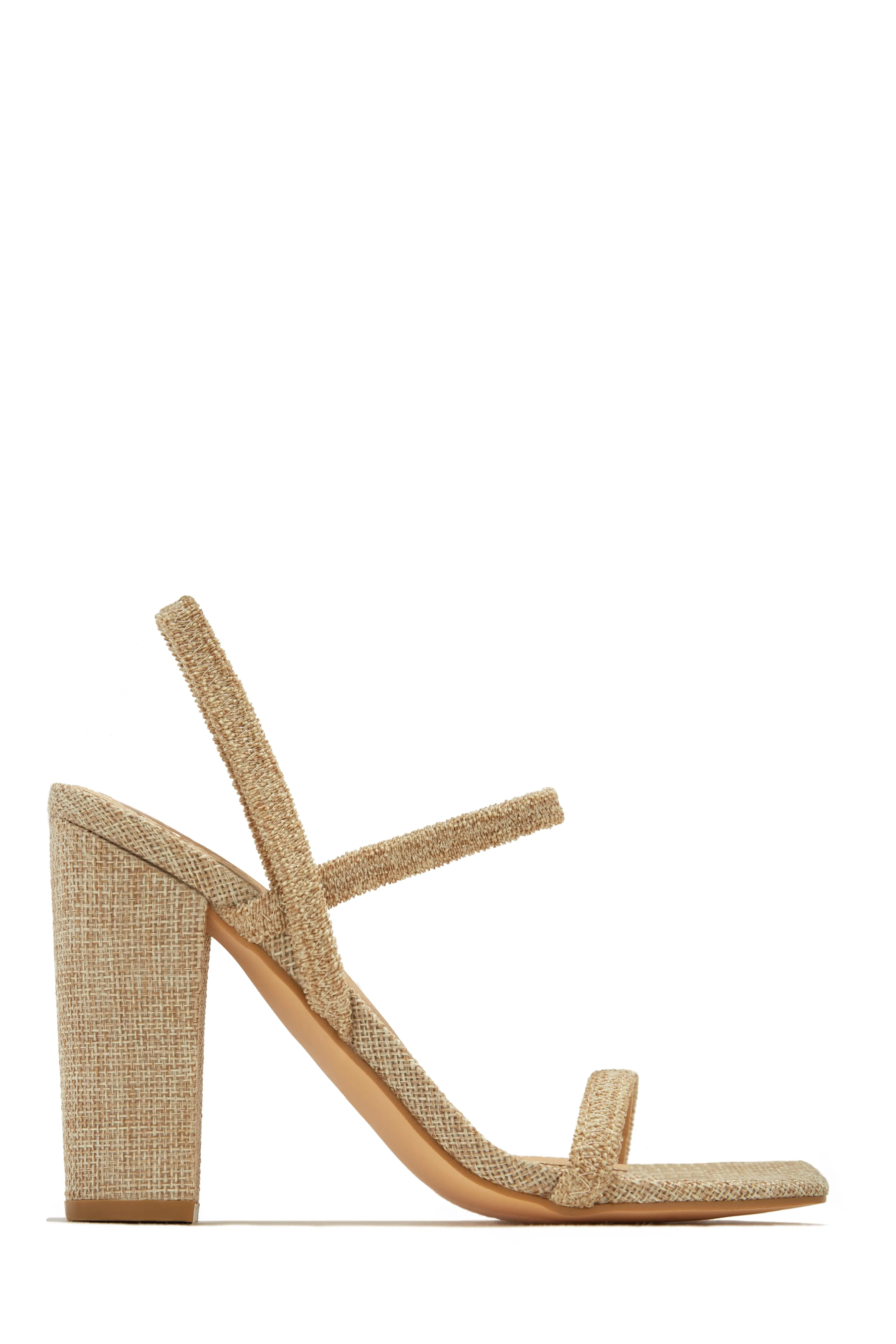 Emerie Slingback Block High Heels - Teal