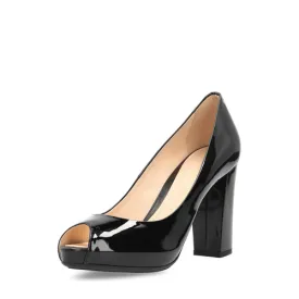 Hogan Womens Pump Open Toe Black HXW2040G990OOW0B999