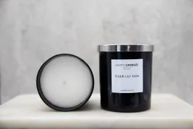 Luxury Black Candle - Tiger Lily Rain