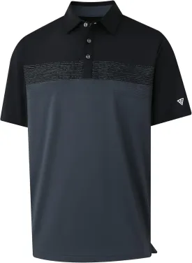 M MAELREG Golf Shirts for Men Dry Fit Performance Chest Print Color Block Moisture Wicking Casual Short Sleeve Polo Shirts