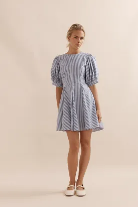Mini Coco Dress Blue Stripe