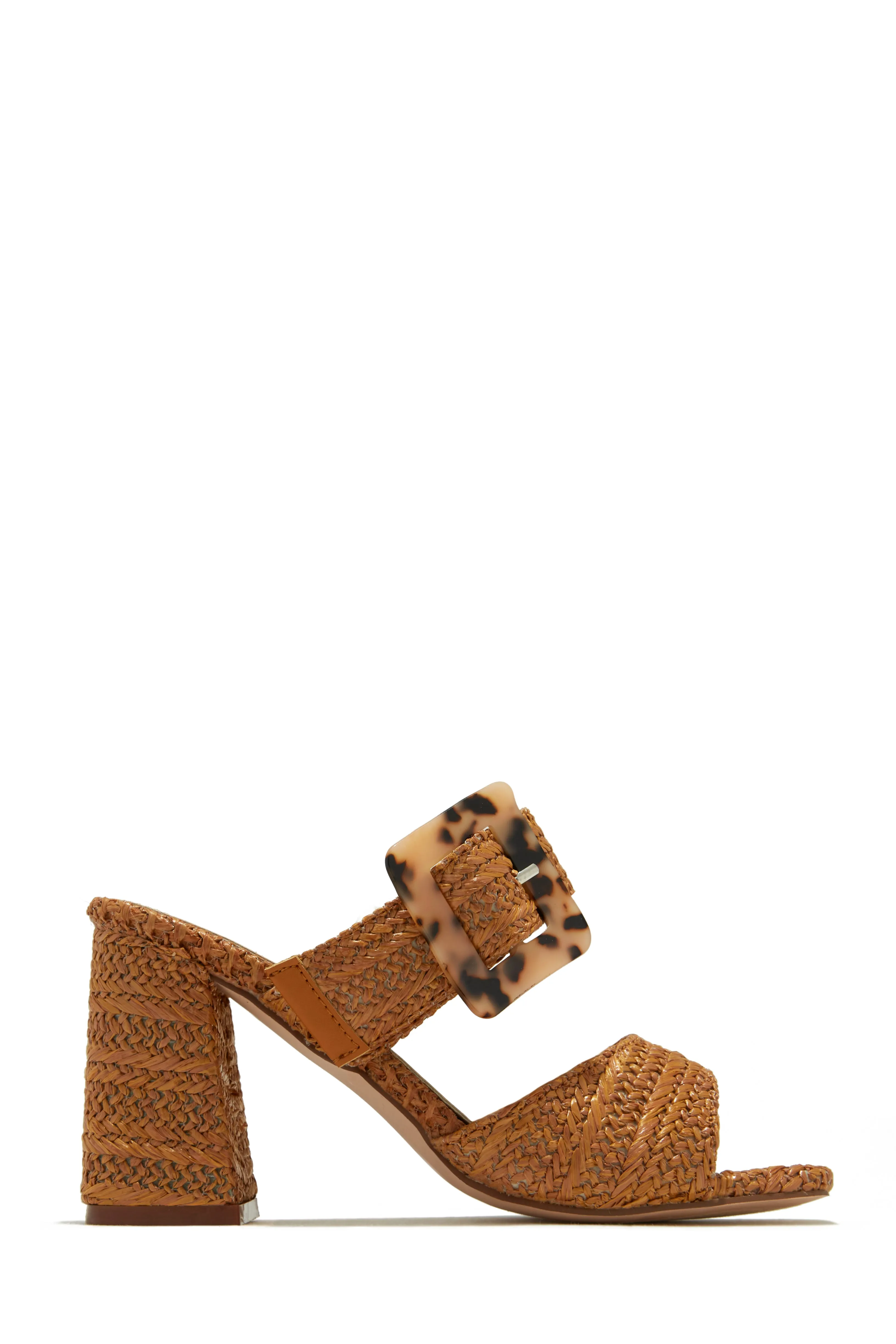 Naya Block Heel Mules - Tan