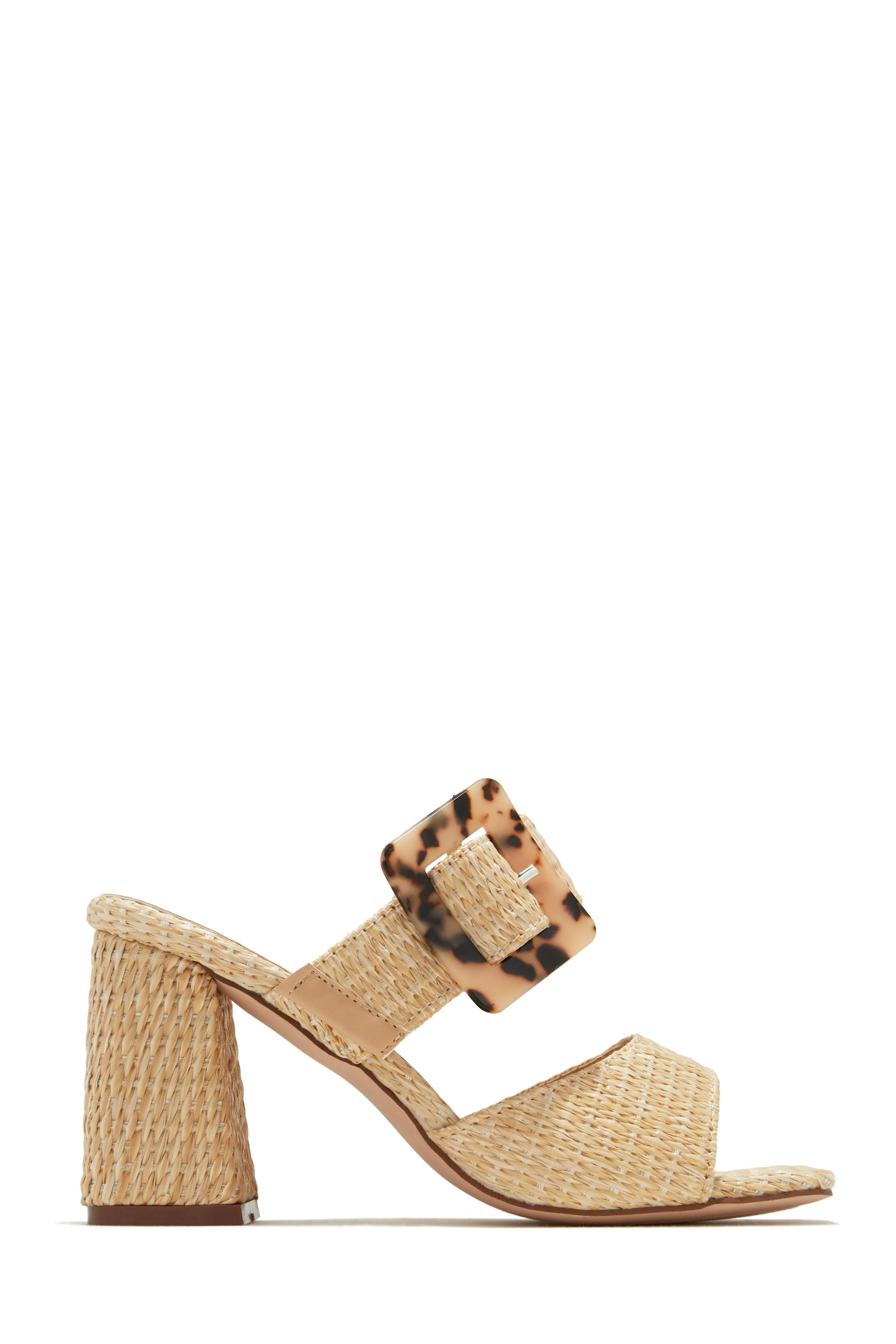 Naya Block Heel Mules - Tan