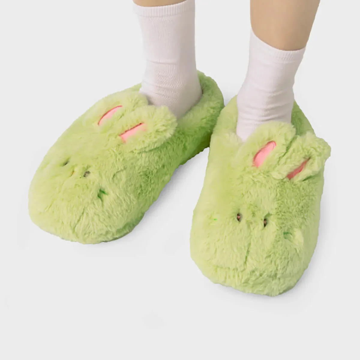 NEWJEANS BUNINI PLUSH HOUSE SLIPPERS (GREEN)
