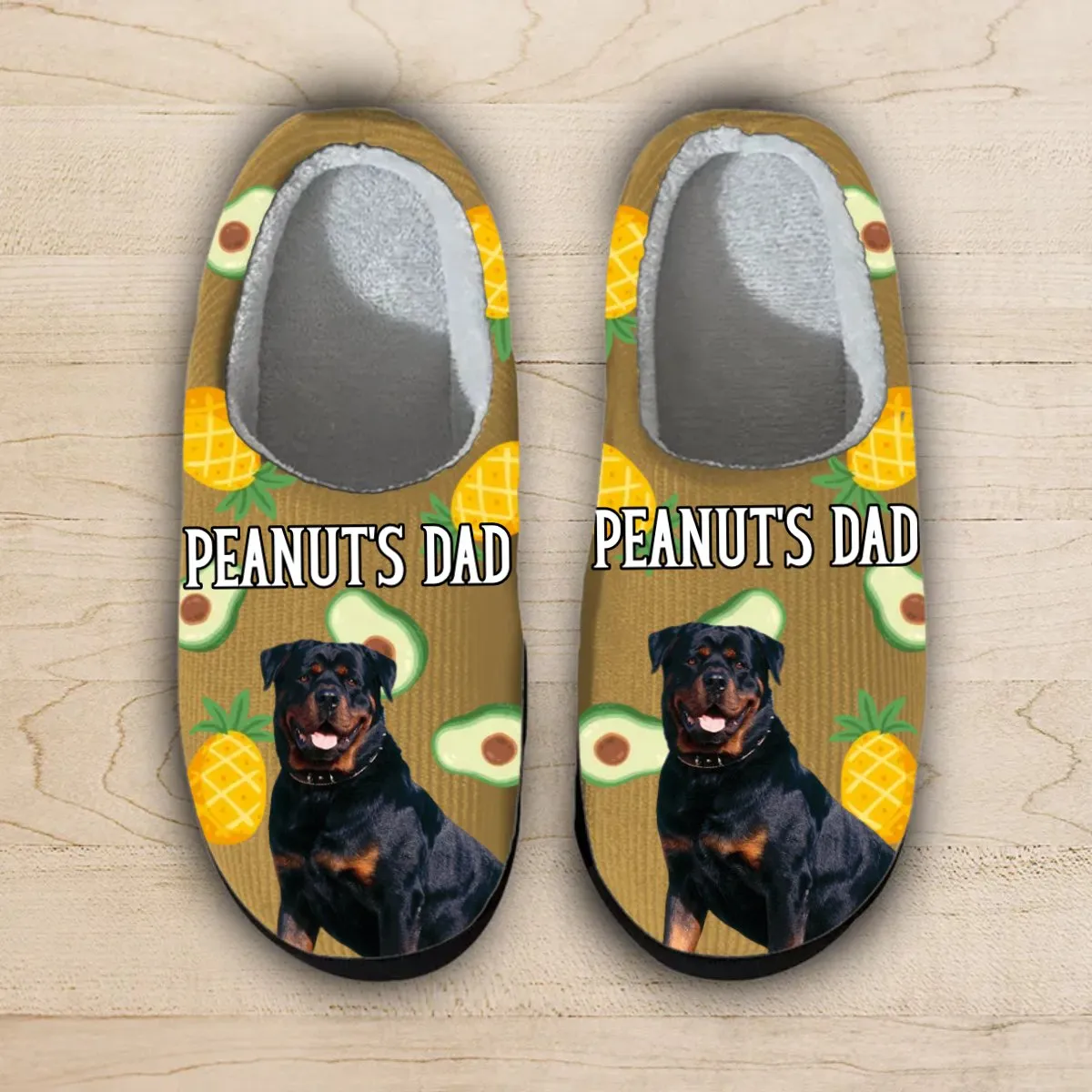 Pet Lovers - Custom Photo Dog Cat Plush - Personalized Slippers