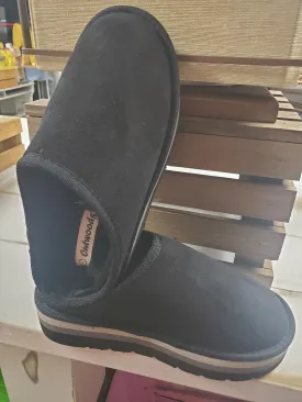 Platform Outwoods Black Gallery Fuzzy Slipper