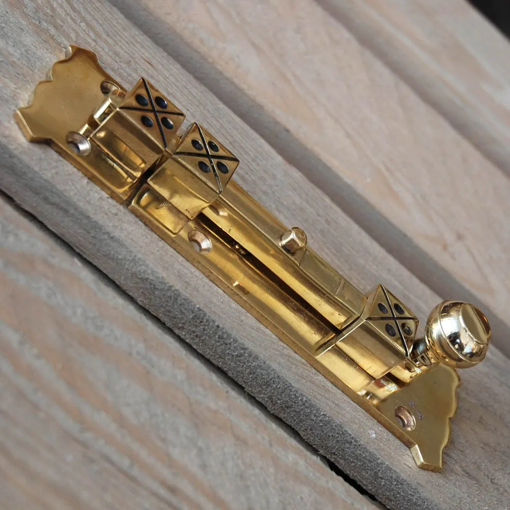 Polished Antique Brass Arts & Crafts Bolt