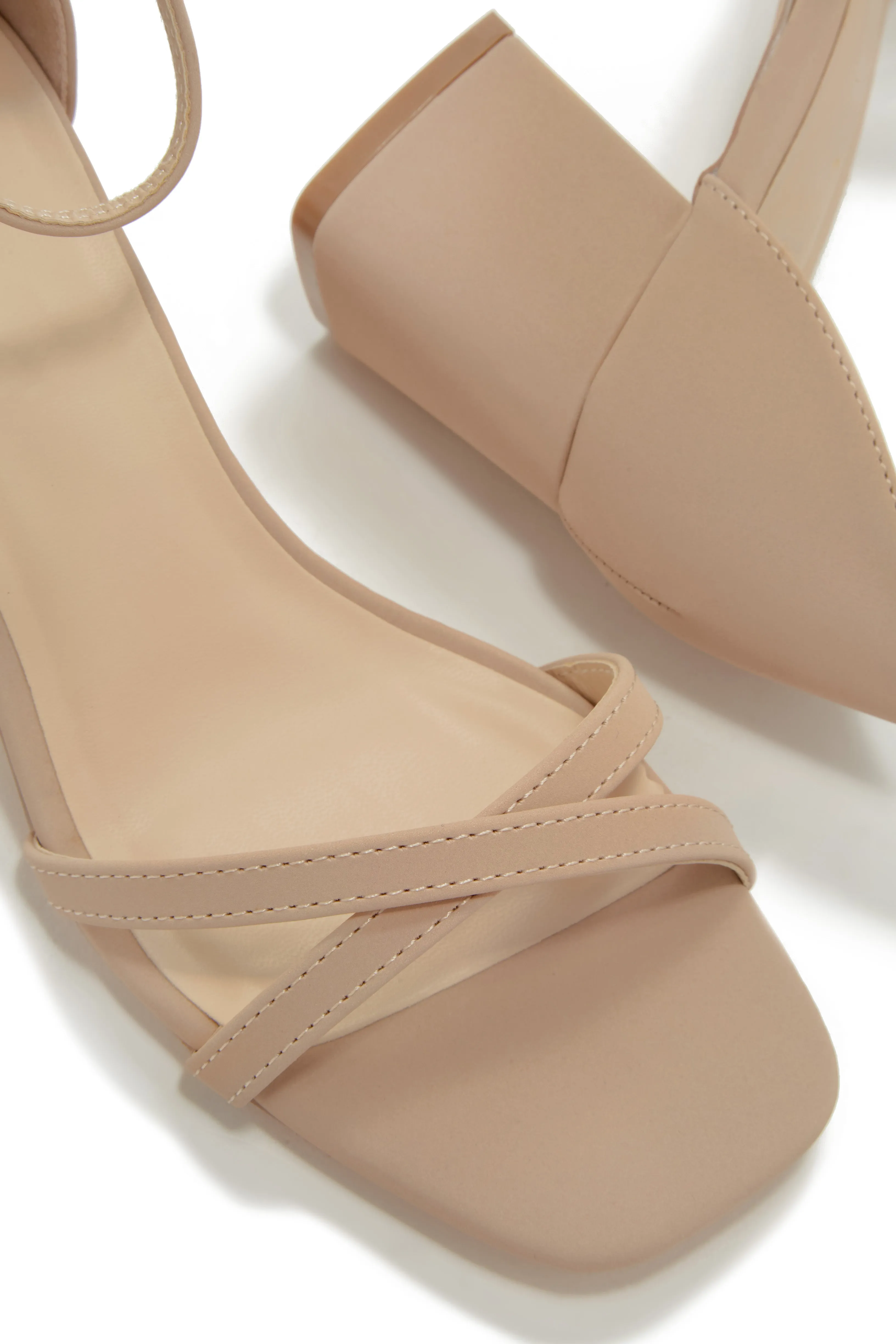 Rae Block Mid Heels - Nude