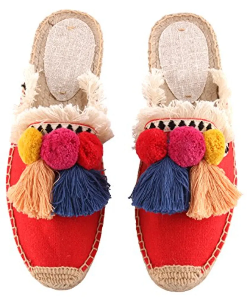 Red Tassel Espadrilles