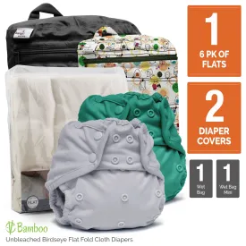 Retro Trial - One Size Flats Cloth Diaper Bundle