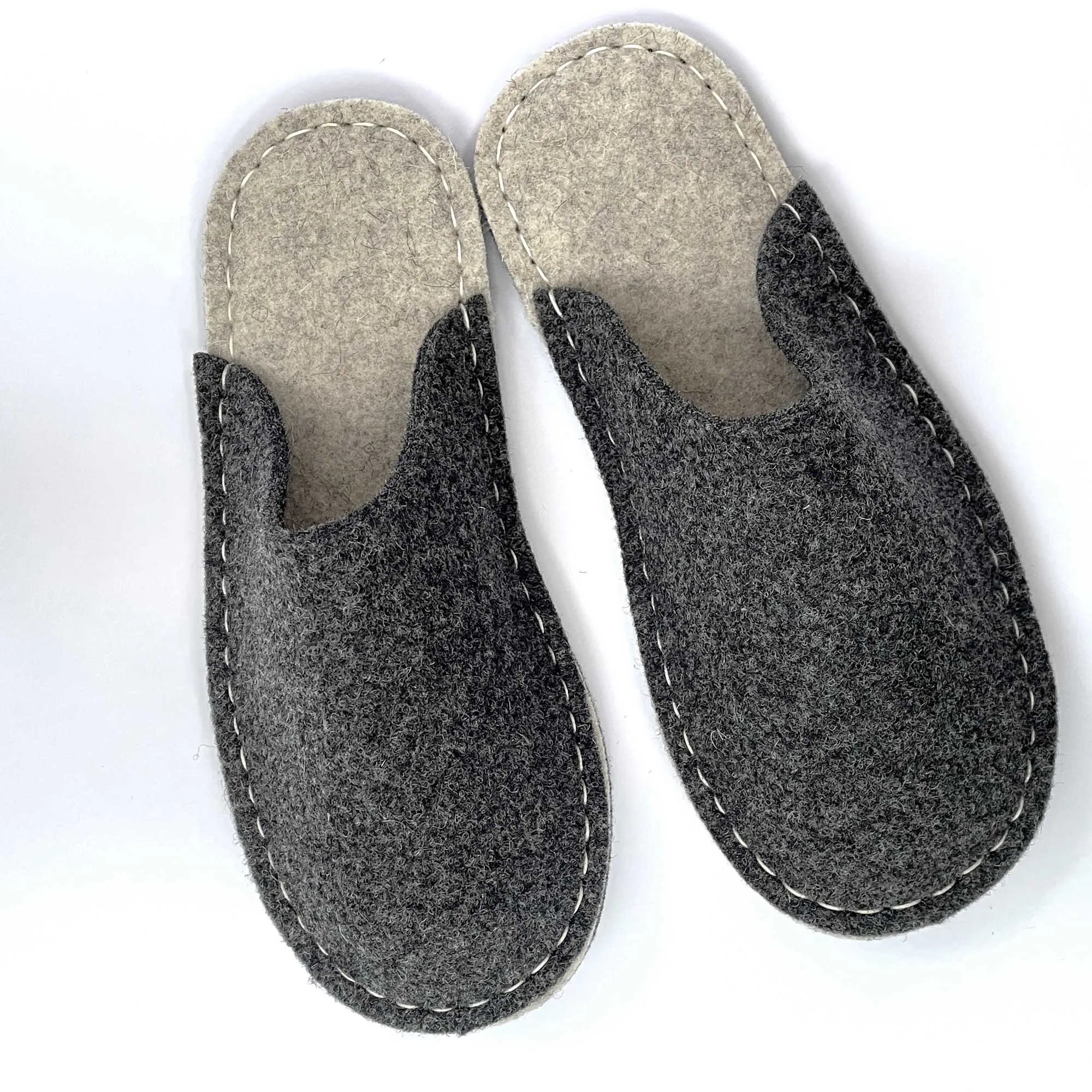 Simple Hand-stitched Felt Slippers
