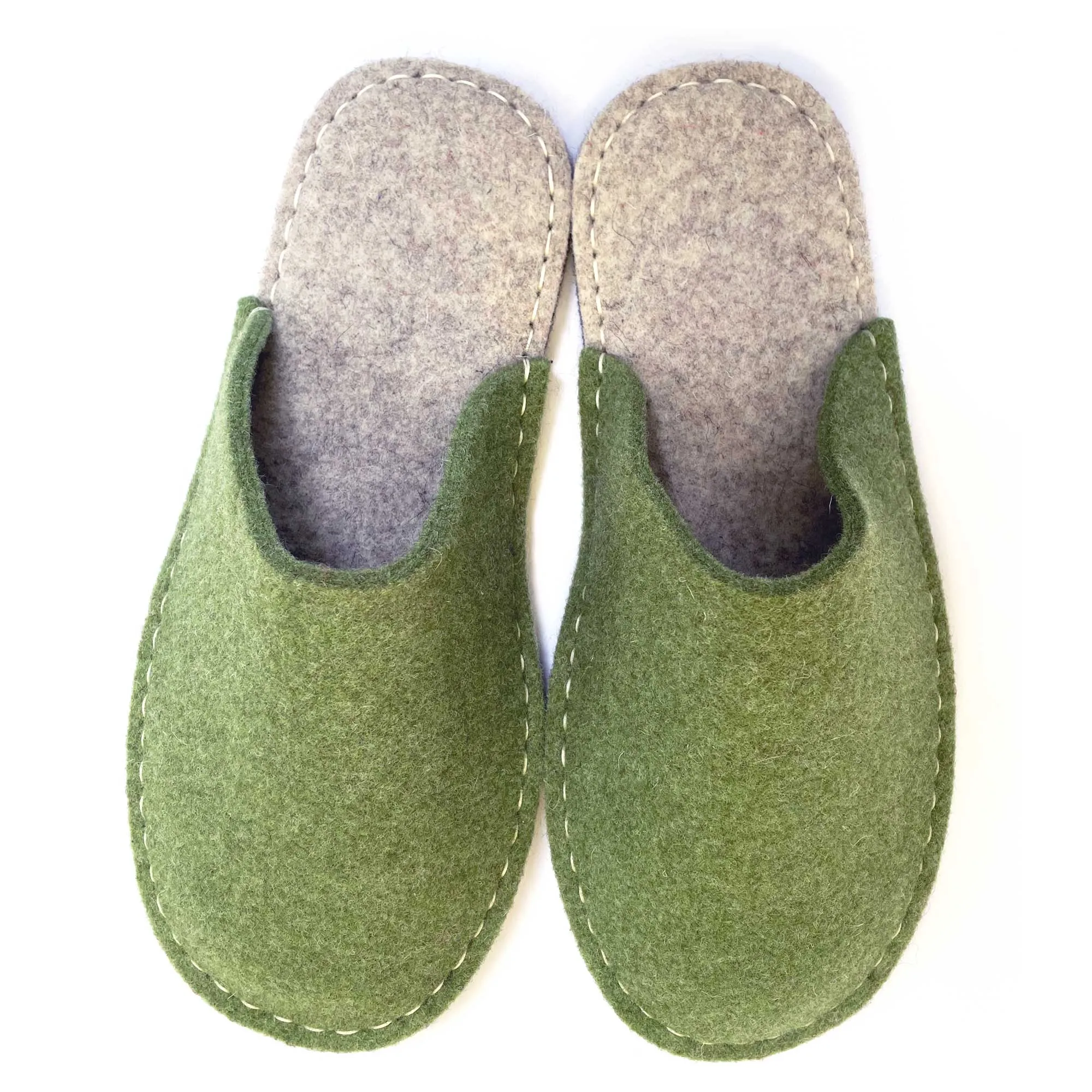 Simple Hand-stitched Felt Slippers