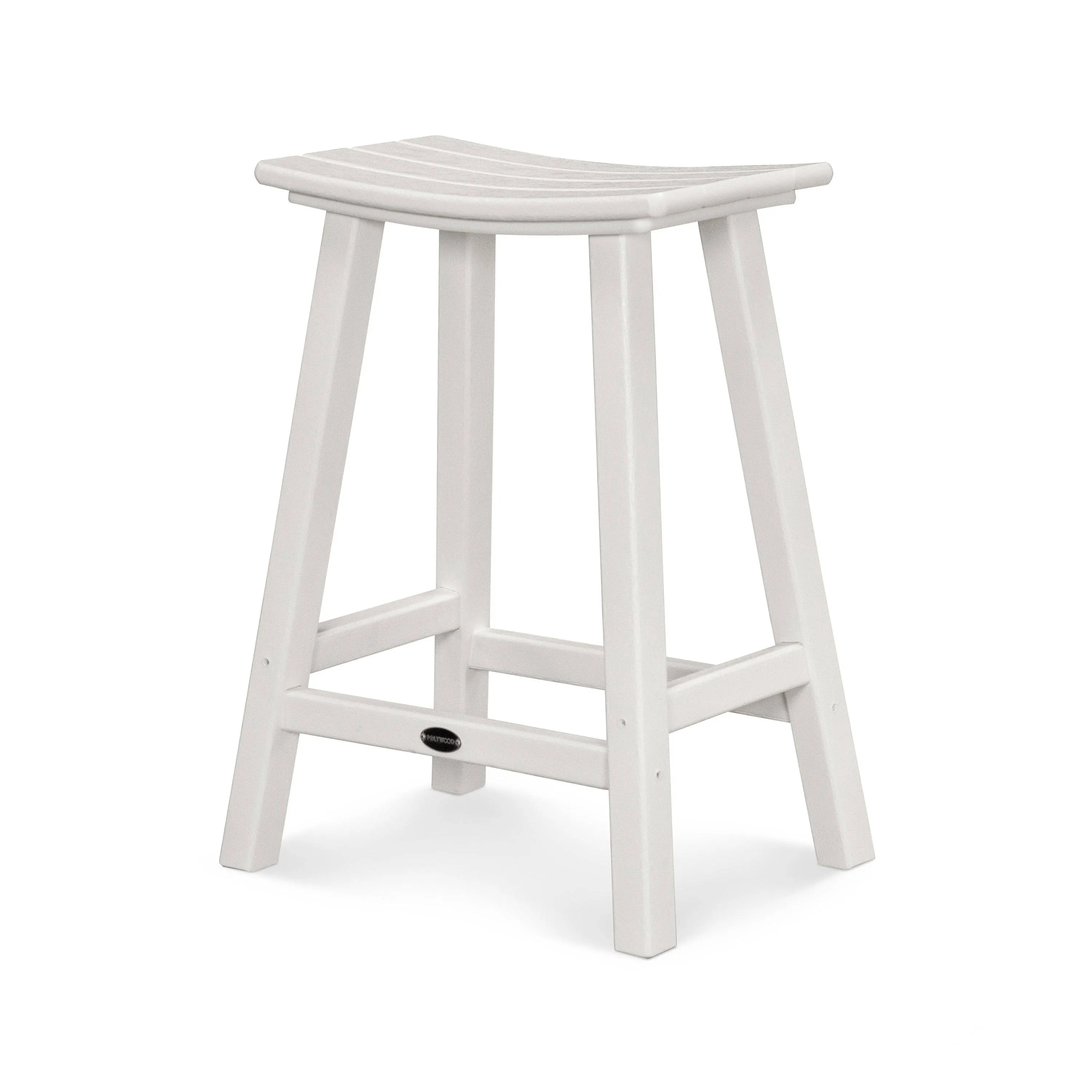 Traditional Saddle Counter Height Stool