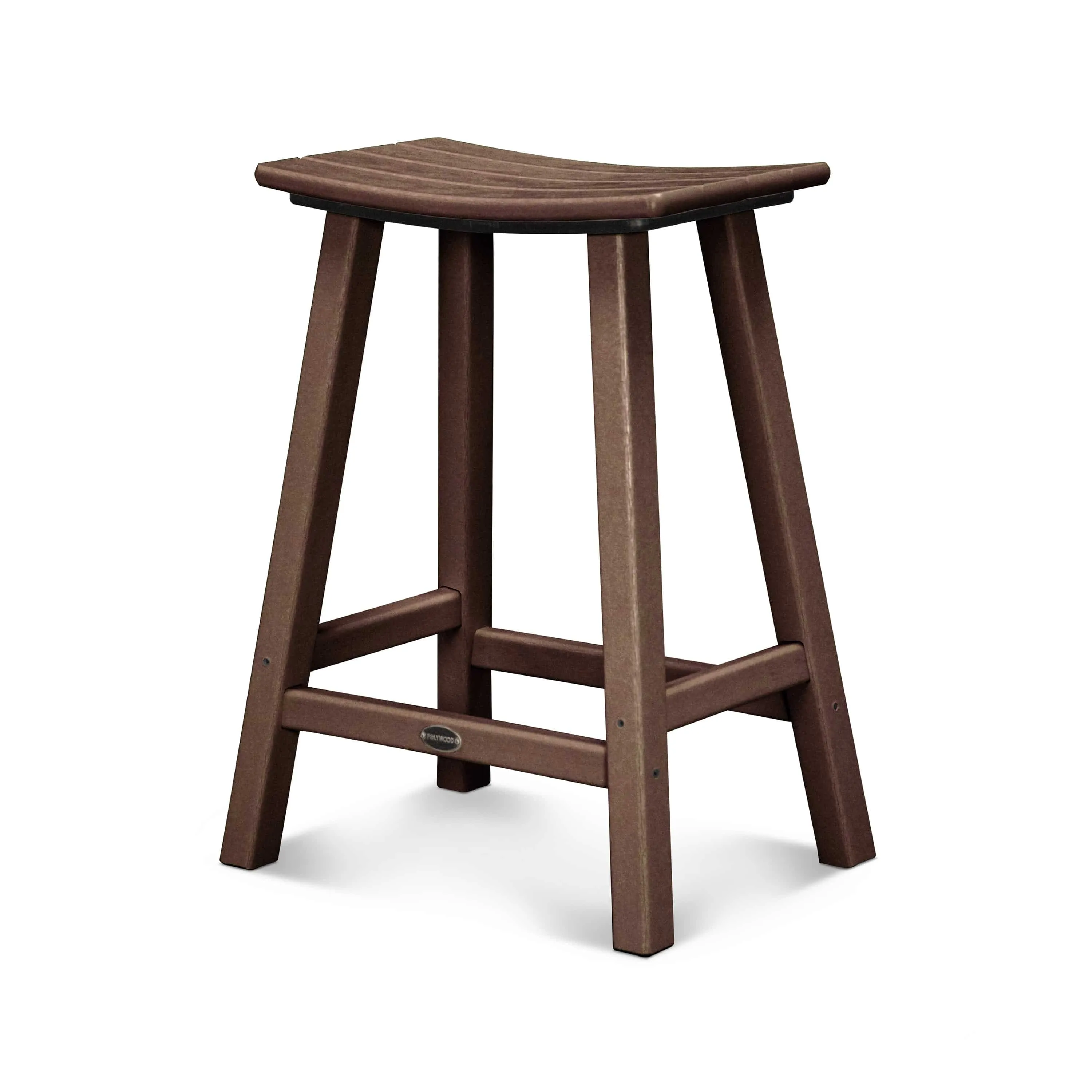 Traditional Saddle Counter Height Stool