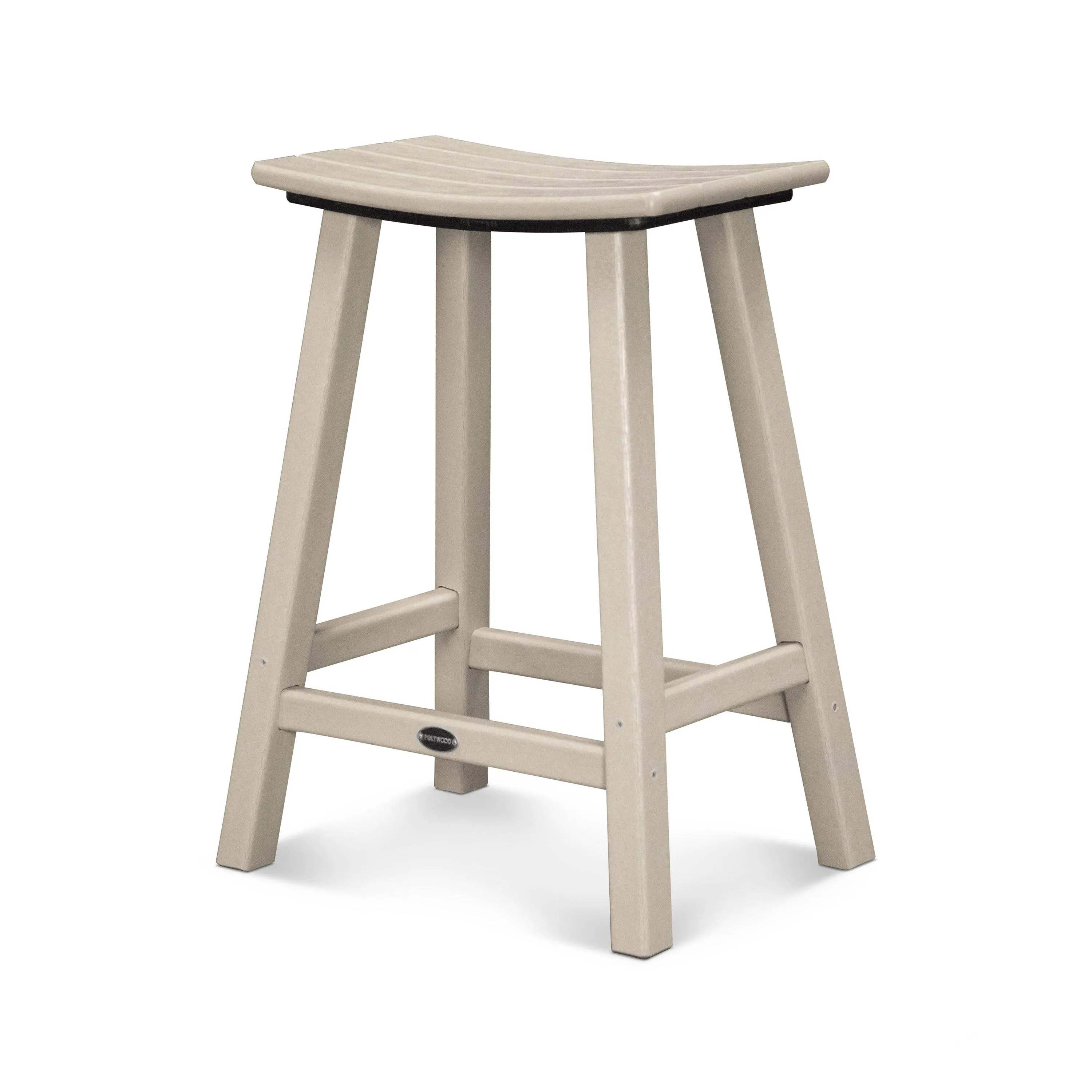 Traditional Saddle Counter Height Stool