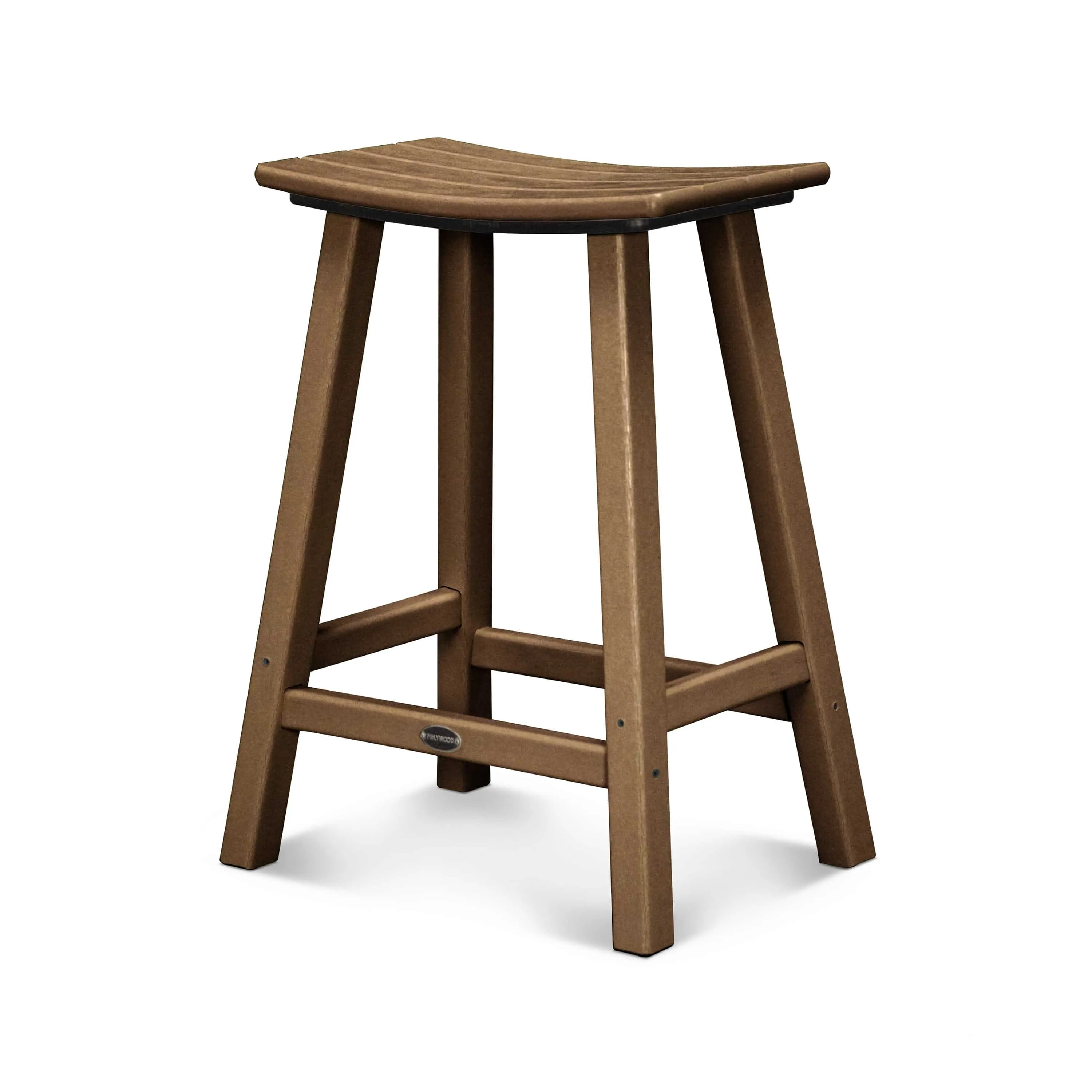 Traditional Saddle Counter Height Stool