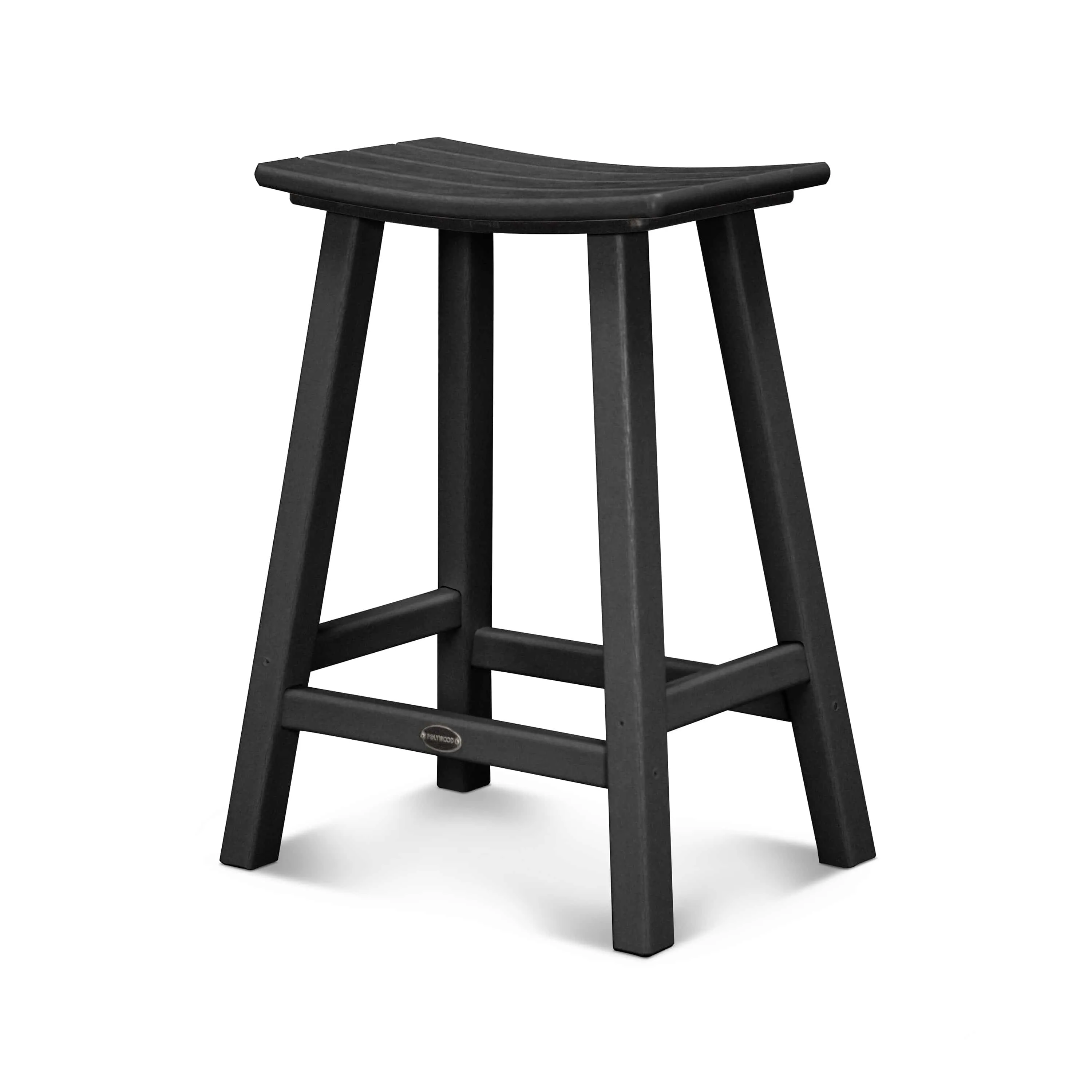 Traditional Saddle Counter Height Stool