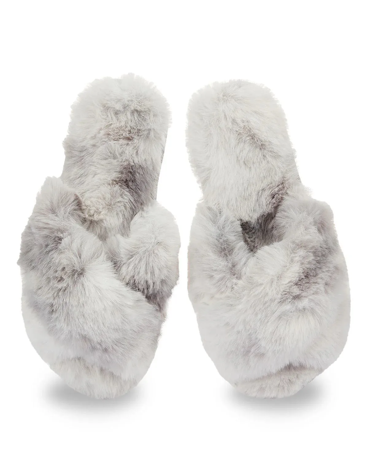 Watercolour Faux Fur Slide Slipper
