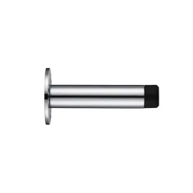 Zoo Door Stop - Cylinder - with Rose 76mm - Face Fix-Polished Chrome